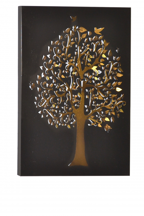 Wandbild goldener Baum